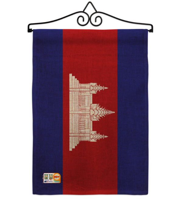 Cambodia - Nationality Flags of the World Vertical Impressions Decorative Flags HG140044 Made In USA - Image 10