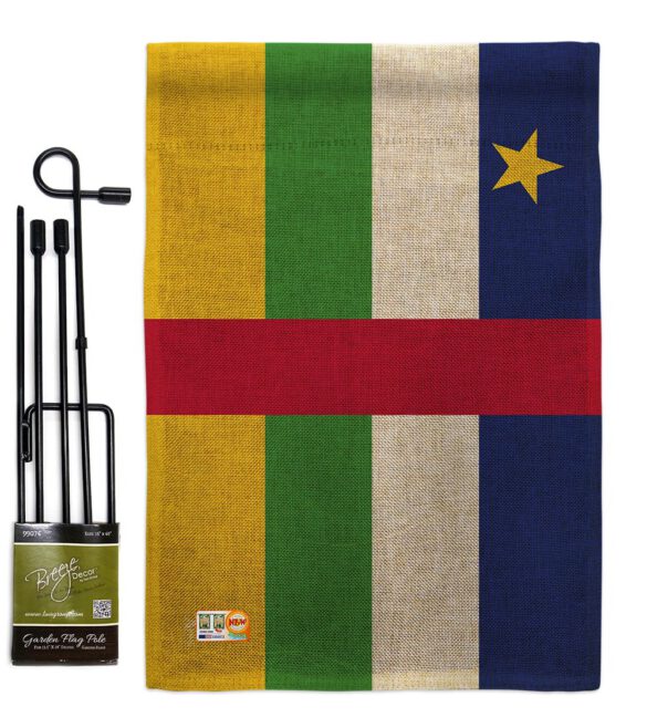 Central African Rep. - Nationality Flags of the World Vertical Impressions Decorative Flags HG140049 Made In USA - Image 9