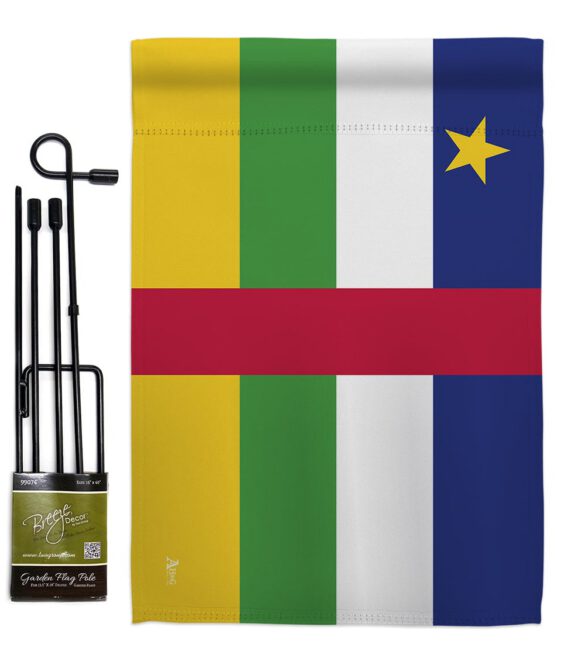 Central African Rep. - Nationality Flags of the World Vertical Impressions Decorative Flags HG140049 Made In USA - Image 4