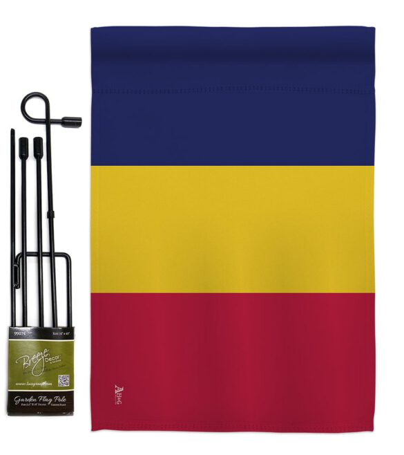 Chad - Nationality Flags of the World Vertical Impressions Decorative Flags HG140050 Made In USA - Image 4