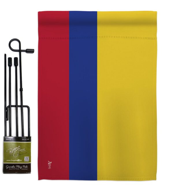 Colombia - Nationality Flags of the World Vertical Impressions Decorative Flags HG140055 Made In USA - Image 4