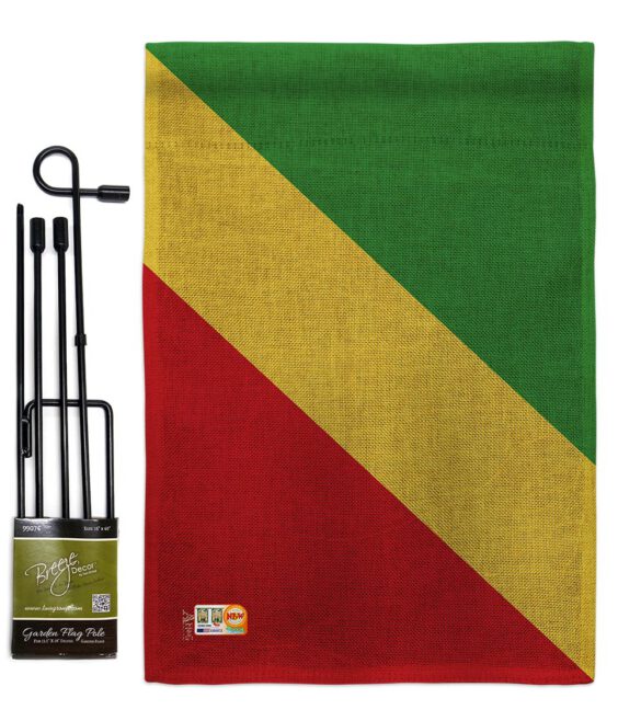 Congo-Republic - Nationality Flags of the World Vertical Impressions Decorative Flags HG140058 Made In USA - Image 9