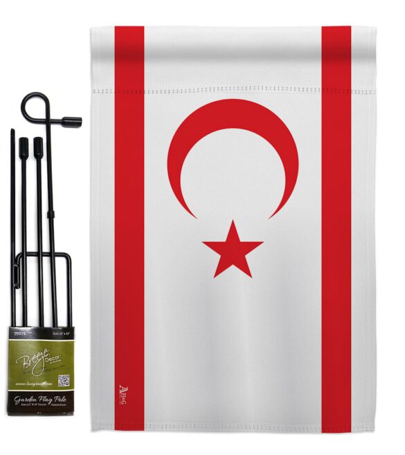 Cyprus Northern - Nationality Flags of the World Vertical Impressions Decorative Flags HG140065 Made In USA - Image 4