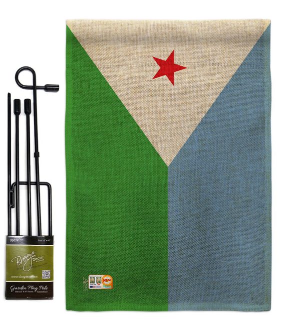 Djibouti - Nationality Flags of the World Vertical Impressions Decorative Flags HG140068 Made In USA - Image 9