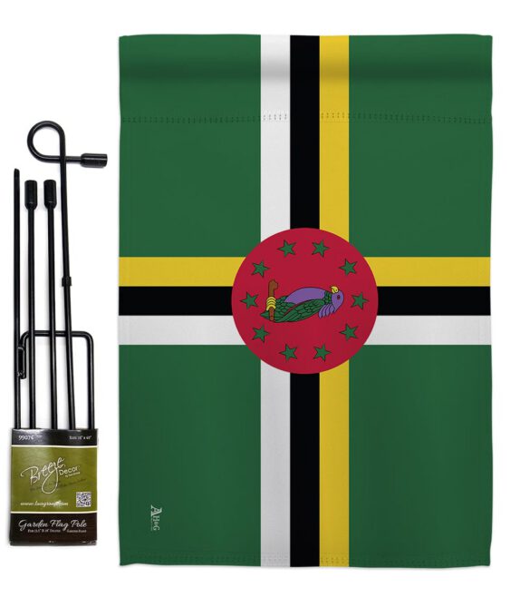 Dominica - Nationality Flags of the World Vertical Impressions Decorative Flags HG140069 Made In USA - Image 4