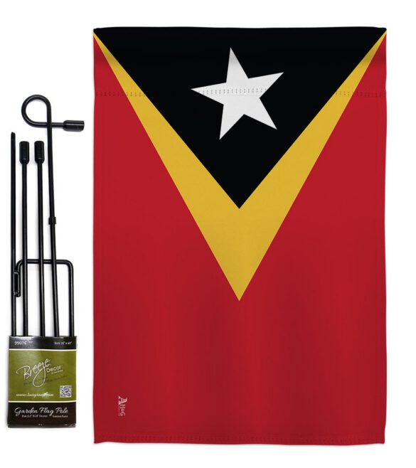 East Timor - Nationality Flags of the World Vertical Impressions Decorative Flags HG140072 Made In USA - Image 4