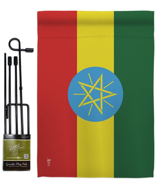 Ethiopia - Nationality Flags of the World Vertical Impressions Decorative Flags HG140080 Made In USA - Image 4