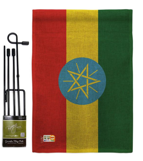 Ethiopia - Nationality Flags of the World Vertical Impressions Decorative Flags HG140080 Made In USA - Image 9