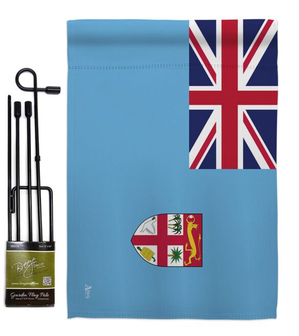 FIJI - Nationality Flags of the World Vertical Impressions Decorative Flags HG140084 Made In USA - Image 4