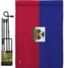 Haiti - Nationality Flags of the World Vertical Impressions Decorative Flags HG140103 Made In USA