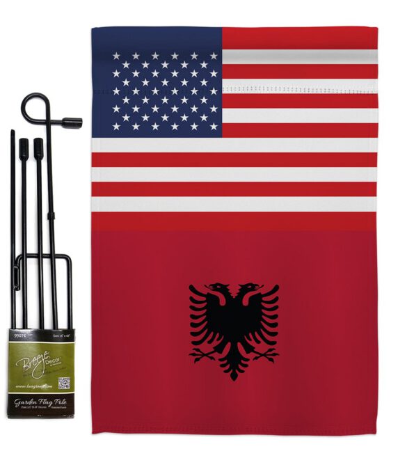 Albania US Friendship - Nationality Flags of the World Vertical Impressions Decorative Flags HG140272 Made In USA - Image 5