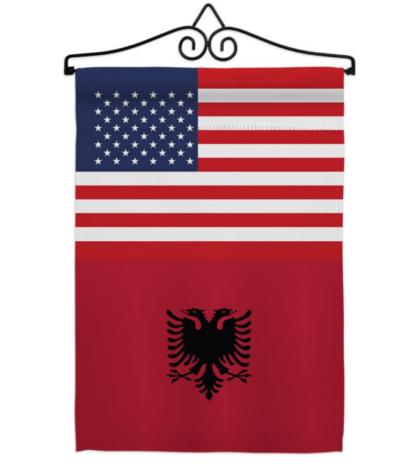 Albania US Friendship - Nationality Flags of the World Vertical Impressions Decorative Flags HG140272 Made In USA - Image 8