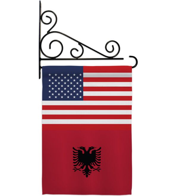 Albania US Friendship - Nationality Flags of the World Vertical Impressions Decorative Flags HG140272 Made In USA - Image 9