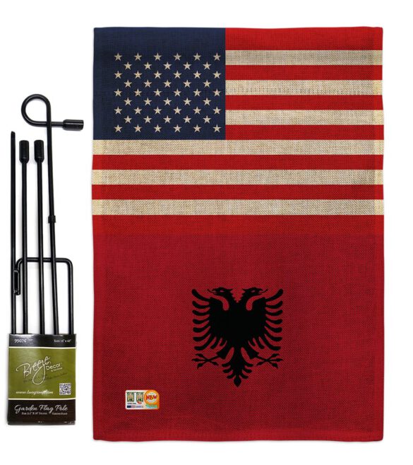 Albania US Friendship - Nationality Flags of the World Vertical Impressions Decorative Flags HG140272 Made In USA - Image 13
