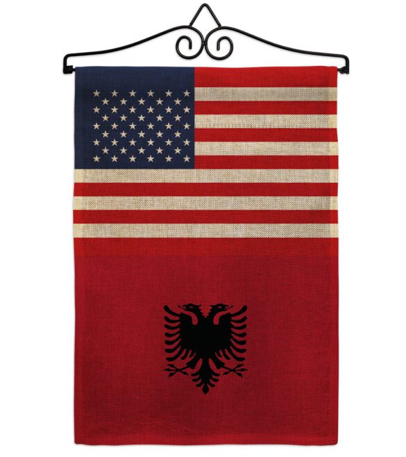 Albania US Friendship - Nationality Flags of the World Vertical Impressions Decorative Flags HG140272 Made In USA - Image 14