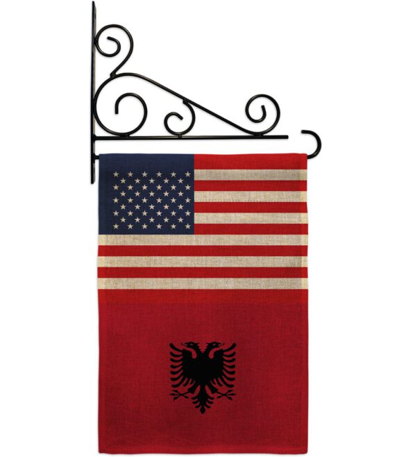 Albania US Friendship - Nationality Flags of the World Vertical Impressions Decorative Flags HG140272 Made In USA - Image 15