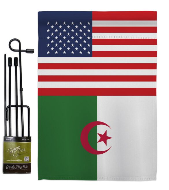 Algeria US Friendship - Nationality Flags of the World Vertical Impressions Decorative Flags HG140274 Made In USA - Image 5
