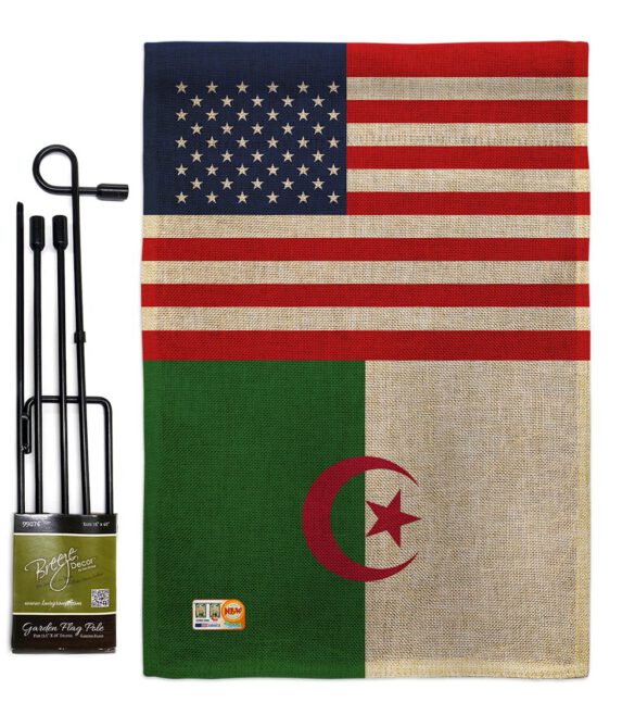 Algeria US Friendship - Nationality Flags of the World Vertical Impressions Decorative Flags HG140274 Made In USA - Image 13