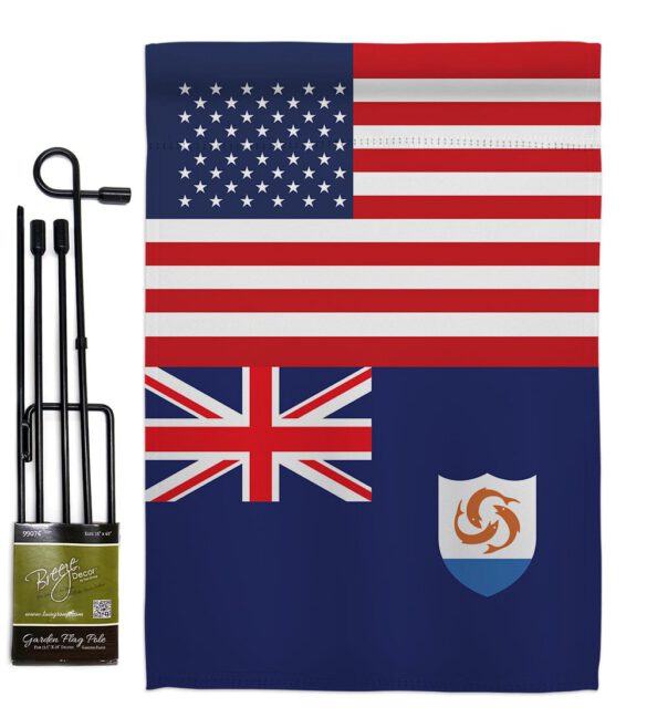 Anguilla US Friendship - Nationality Flags of the World Vertical Impressions Decorative Flags HG140277 Made In USA - Image 5