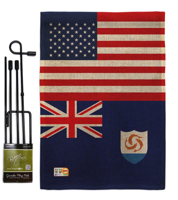 Anguilla US Friendship - Nationality Flags of the World Vertical Impressions Decorative Flags HG140277 Made In USA - Image 13