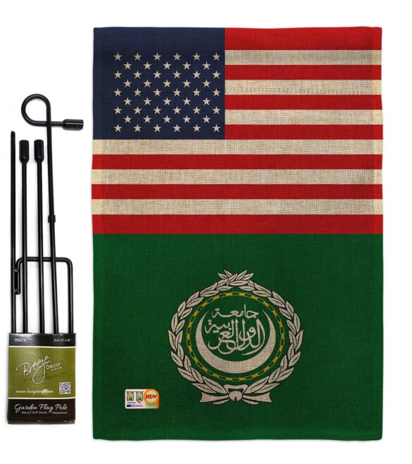 Arab League US Friendship - Nationality Flags of the World Vertical Impressions Decorative Flags HG140281 Made In USA - Image 13