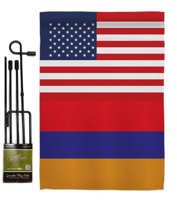 Armenia US Friendship - Nationality Flags of the World Vertical Impressions Decorative Flags HG140282 Made In USA - Image 5