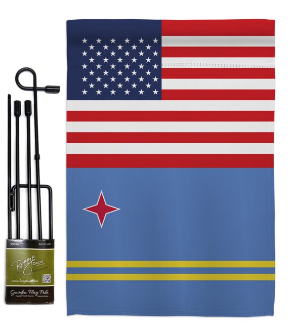 Aruba US Friendship - Nationality Flags of the World Vertical Impressions Decorative Flags HG140283 Made In USA - Image 5