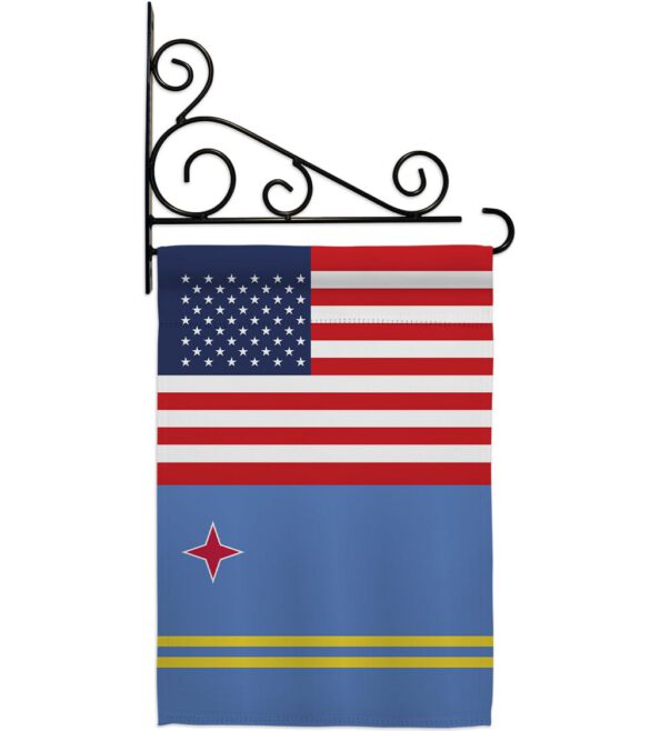 Aruba US Friendship - Nationality Flags of the World Vertical Impressions Decorative Flags HG140283 Made In USA - Image 9