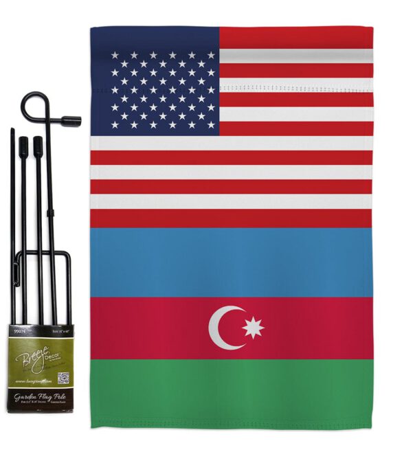 Azerbaijan US Friendship - Nationality Flags of the World Vertical Impressions Decorative Flags HG140287 Made In USA - Image 5