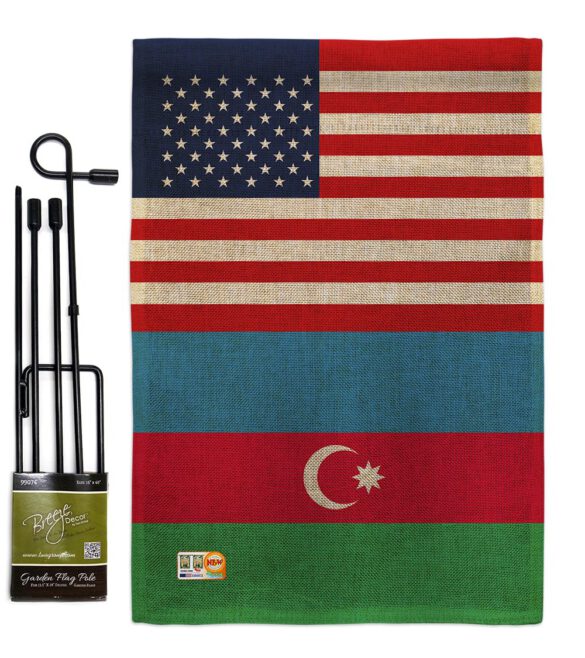 Azerbaijan US Friendship - Nationality Flags of the World Vertical Impressions Decorative Flags HG140287 Made In USA - Image 13