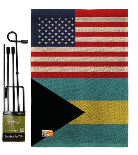 Bahamas US Friendship - Nationality Flags of the World Vertical Impressions Decorative Flags HG140289 Made In USA - Image 13