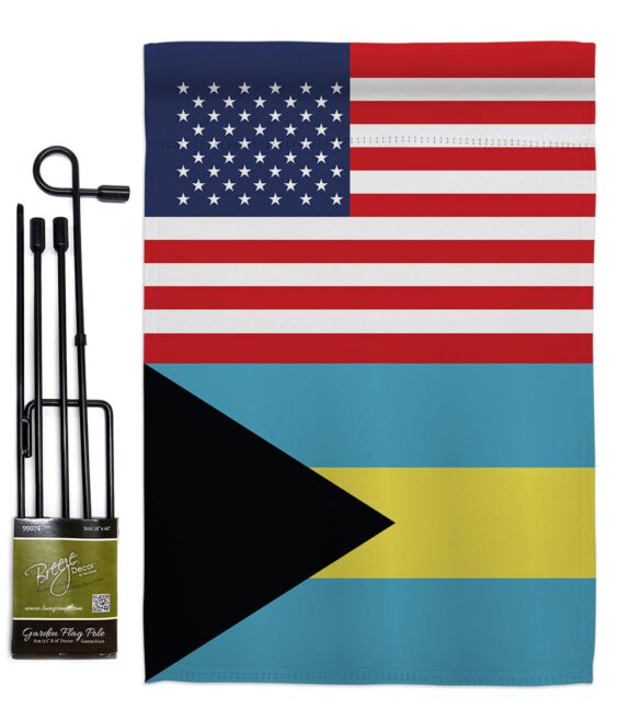 Bahamas US Friendship - Nationality Flags of the World Vertical Impressions Decorative Flags HG140289 Made In USA - Image 5