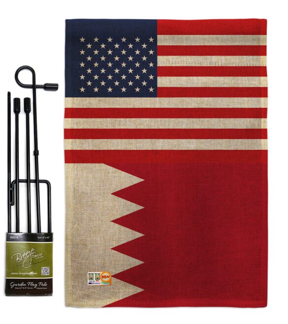 Bahrain US Friendship - Nationality Flags of the World Vertical Impressions Decorative Flags HG140290 Made In USA - Image 13
