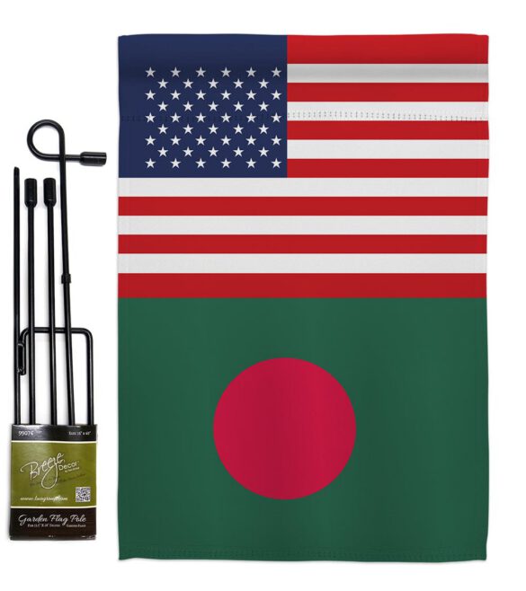 Bangladesh US Friendship - Nationality Flags of the World Vertical Impressions Decorative Flags HG140291 Made In USA - Image 5