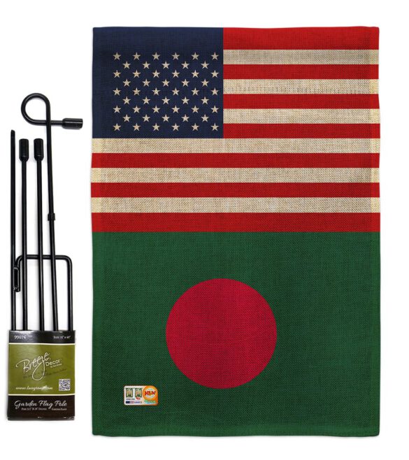 Bangladesh US Friendship - Nationality Flags of the World Vertical Impressions Decorative Flags HG140291 Made In USA - Image 13