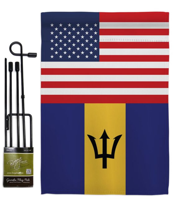 Barbados US Friendship - Nationality Flags of the World Vertical Impressions Decorative Flags HG140292 Made In USA - Image 5