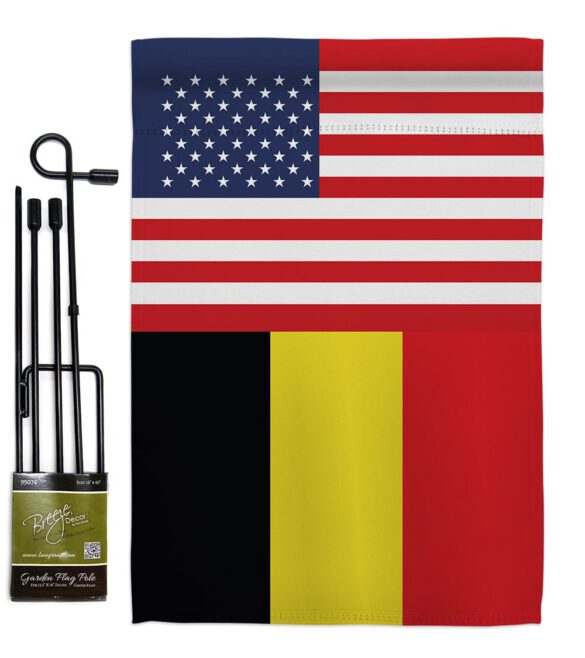 Belgium US Friendship - Nationality Flags of the World Vertical Impressions Decorative Flags HG140296 Made In USA - Image 4