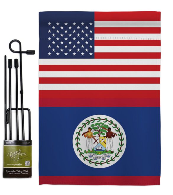 Belize US Friendship - Nationality Flags of the World Vertical Impressions Decorative Flags HG140297 Made In USA - Image 4