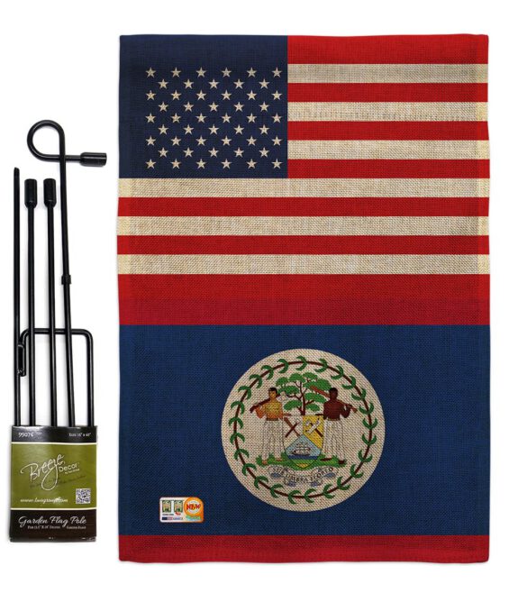 Belize US Friendship - Nationality Flags of the World Vertical Impressions Decorative Flags HG140297 Made In USA - Image 12