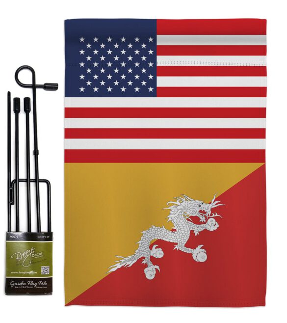 Bhutan US Friendship - Nationality Flags of the World Vertical Impressions Decorative Flags HG140300 Made In USA - Image 4