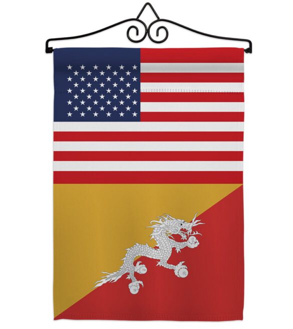 Bhutan US Friendship - Nationality Flags of the World Vertical Impressions Decorative Flags HG140300 Made In USA - Image 7