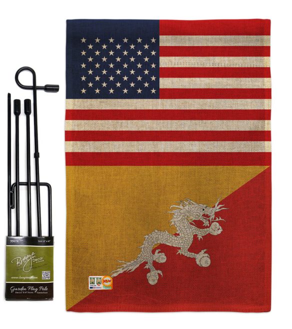 Bhutan US Friendship - Nationality Flags of the World Vertical Impressions Decorative Flags HG140300 Made In USA - Image 12