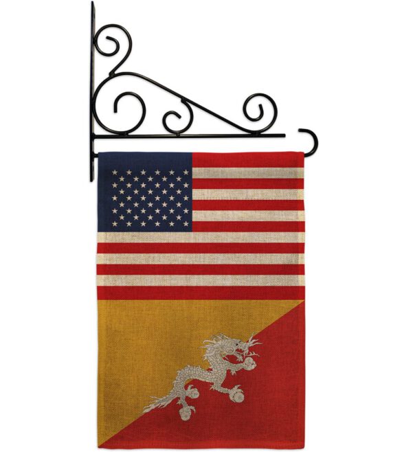 Bhutan US Friendship - Nationality Flags of the World Vertical Impressions Decorative Flags HG140300 Made In USA - Image 14