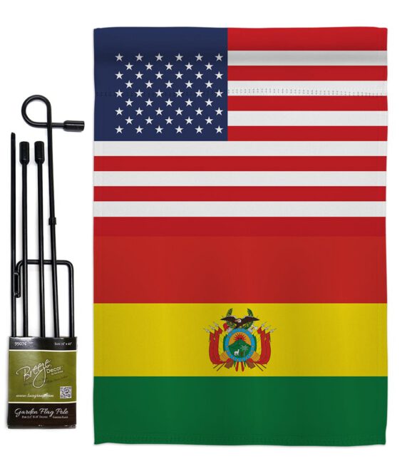 Bolivia US Friendship - Nationality Flags of the World Vertical Impressions Decorative Flags HG140308 Made In USA - Image 4