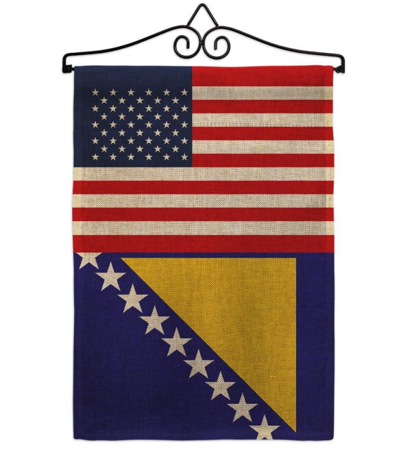Bosnia-Herzegovina US Friendship - Nationality Flags of the World Vertical Impressions Decorative Flags HG140310 Made In USA - Image 13