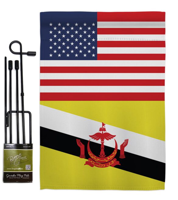 Brunei US Friendship - Nationality Flags of the World Vertical Impressions Decorative Flags HG140322 Made In USA - Image 4