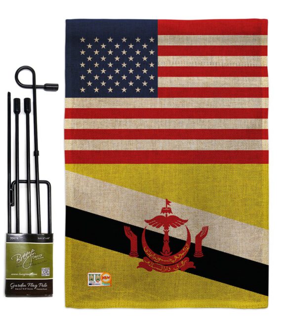 Brunei US Friendship - Nationality Flags of the World Vertical Impressions Decorative Flags HG140322 Made In USA - Image 12