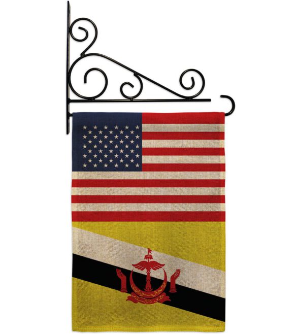 Brunei US Friendship - Nationality Flags of the World Vertical Impressions Decorative Flags HG140322 Made In USA - Image 14
