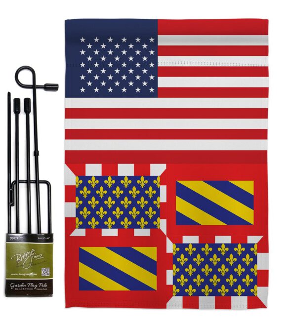 Burgundy US Friendship - Nationality Flags of the World Vertical Impressions Decorative Flags HG140325 Made In USA - Image 4