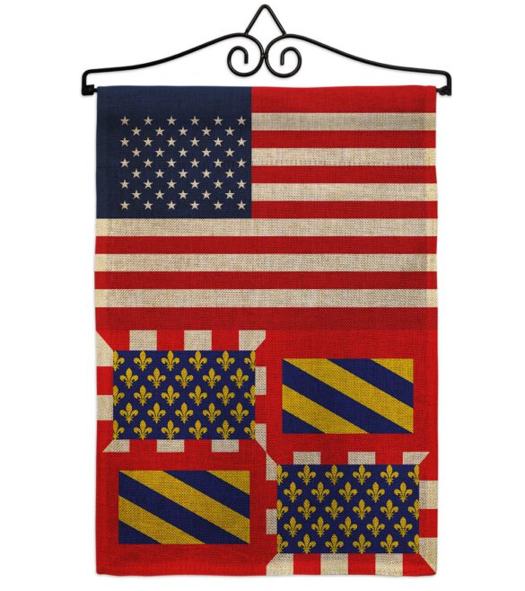 Burgundy US Friendship - Nationality Flags of the World Vertical Impressions Decorative Flags HG140325 Made In USA - Image 13